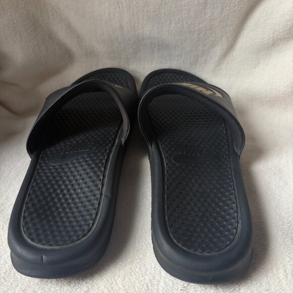 Nike Benassi JDI Slides Black and Gold - Picture 5 of 8